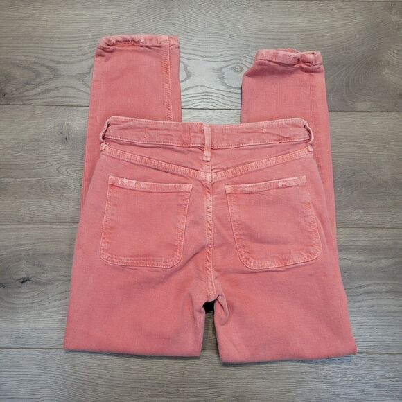 Pilcro and the Letterpress Jeans Womens 25 Pink High Rise Slim Normcore Preppy - Picture 1 of 10